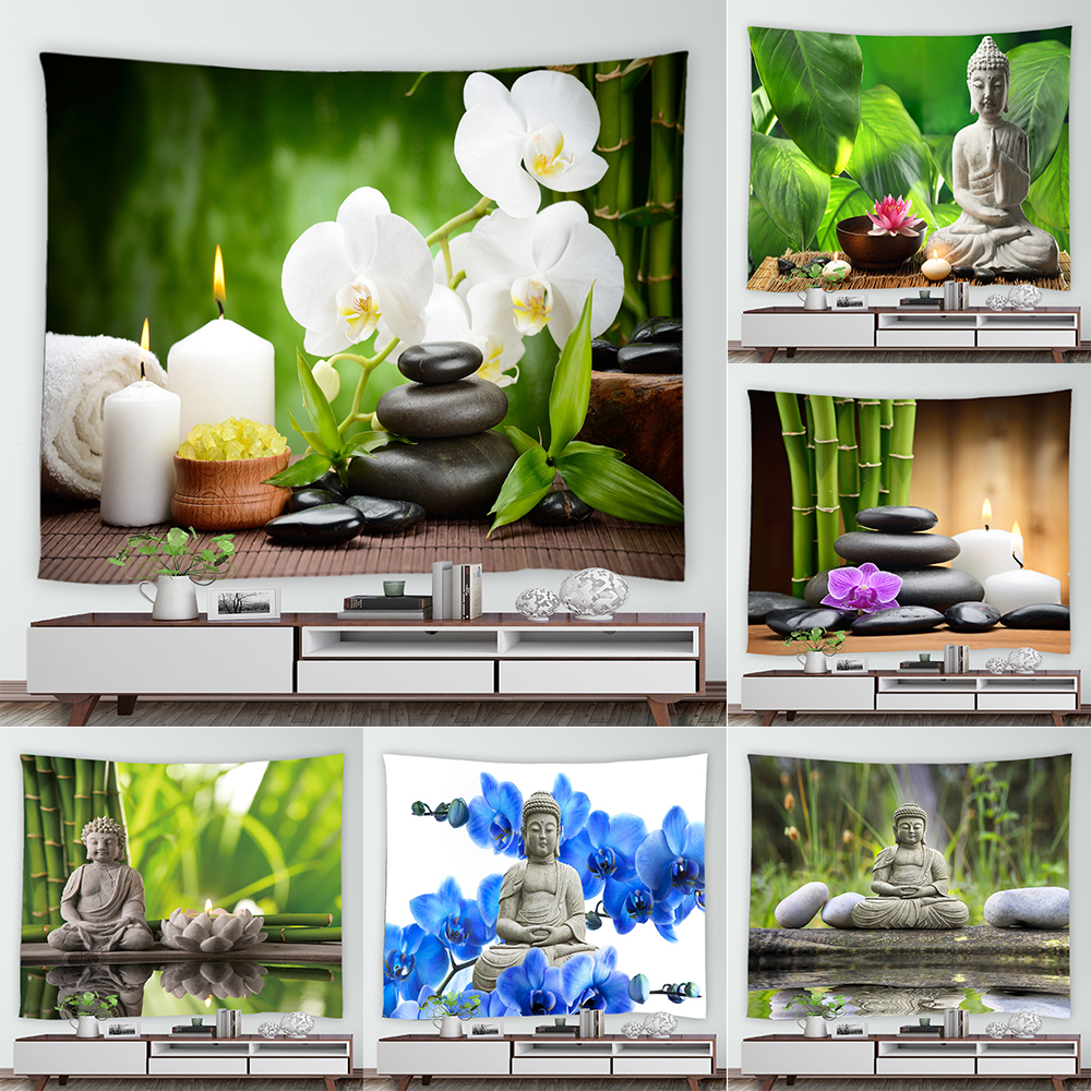 Spa Wellness Nature - Tropical Zen Buddha Orchid Bamboo Wall