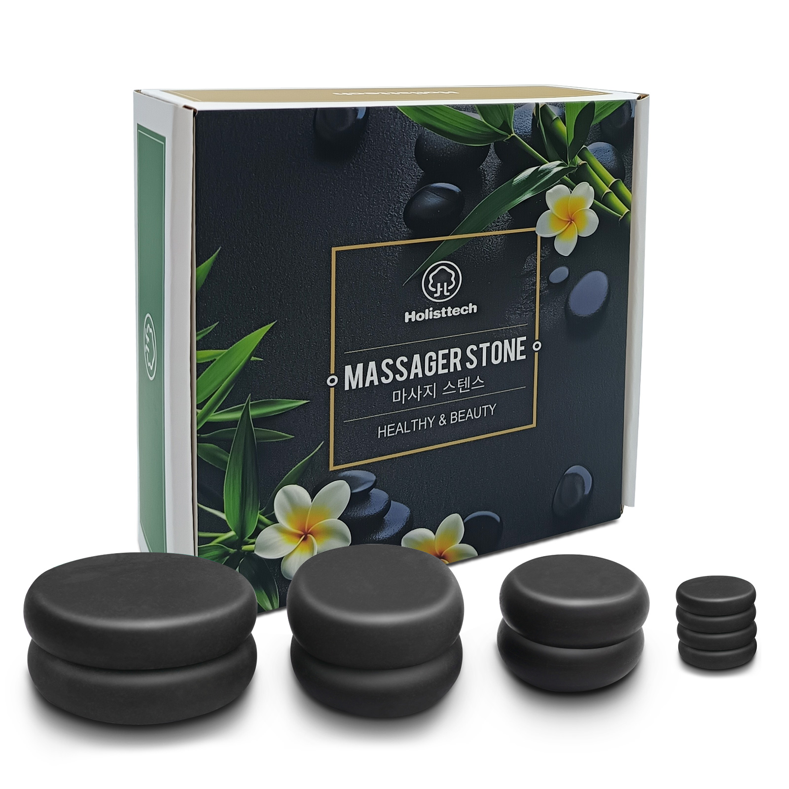 Spa Wellness Locations - Massage Hot Stone Set,10 Piece Black