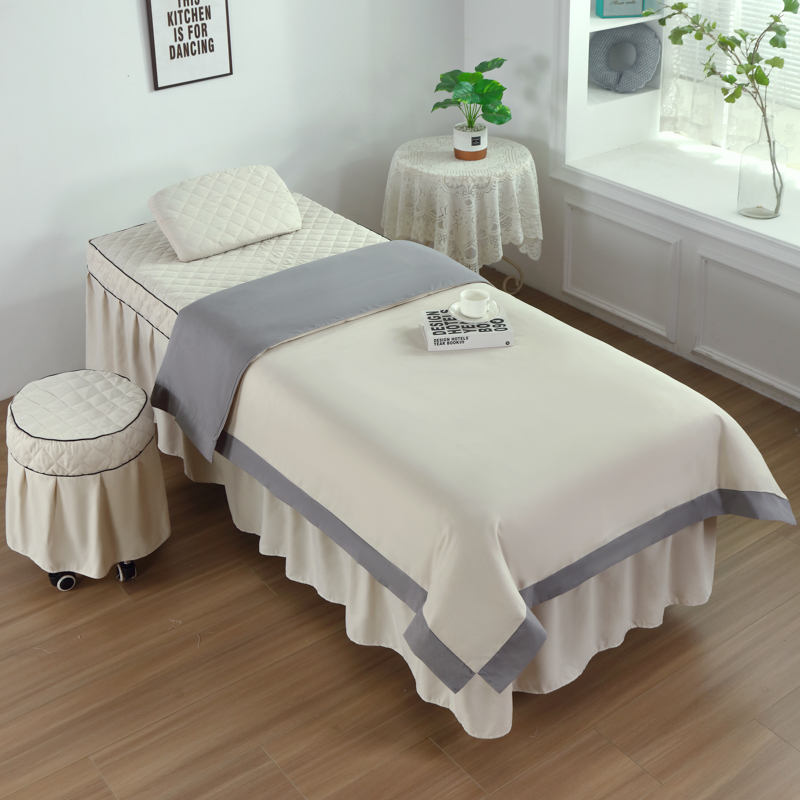 Spa Wellness Locations - 4pcs Rose Beauty Salon Bedding Sets